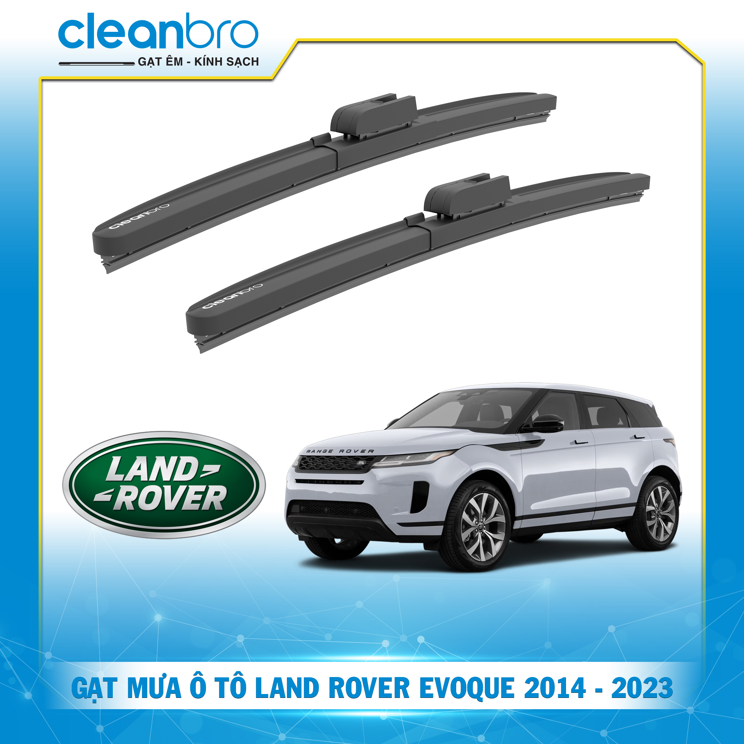 Gạt mưa ô tô hiệu ứng lá sen Land Rover Evoque [2014-2023+]